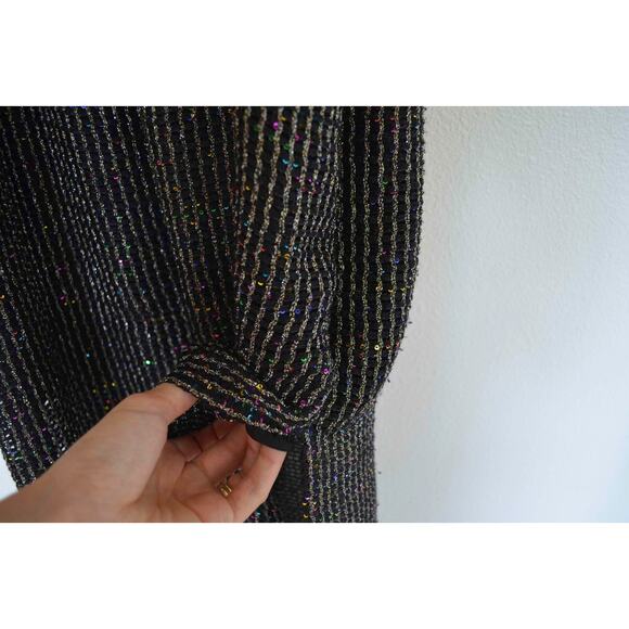 Liv Foster Spaghetti Strap Metallic Knit Formal Maxi Dress Size 8 - Picture 8 of 8